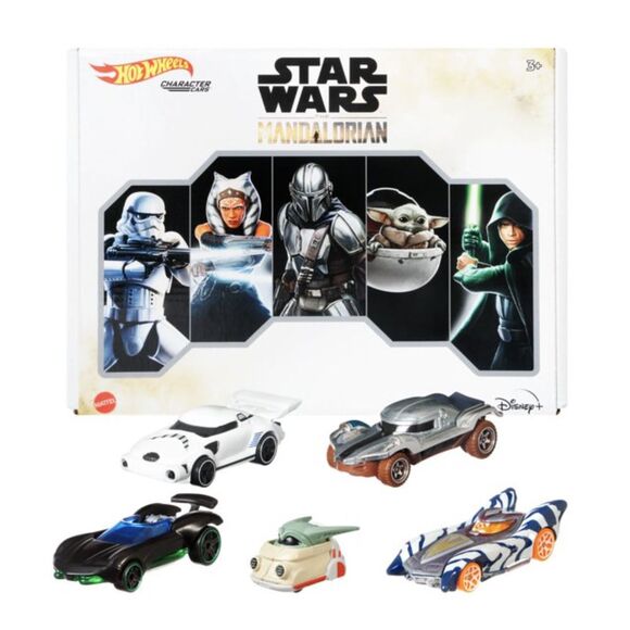 NEW Mandalorian HOT WHEELS Star Wars Yoda Character Cars 5 PACK - Picture 1 of 12